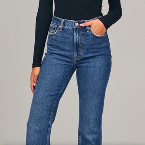 Abercrombie 70s Vintage Flare Ultra High Rise Denim Jeans